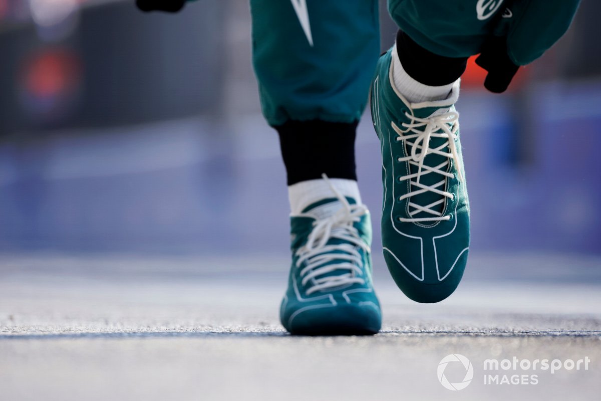 Las botas de Lance Stroll, Aston Martin