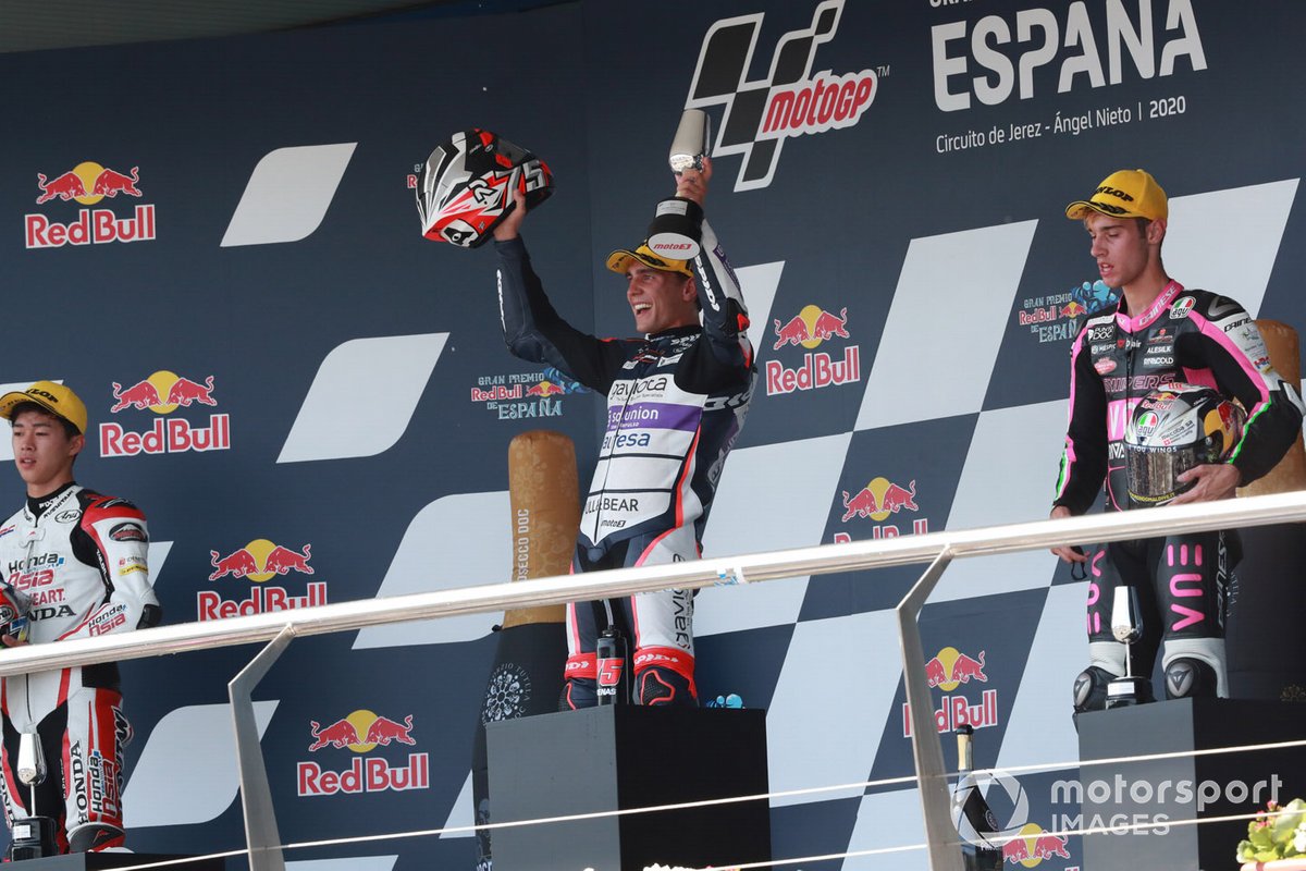 Podio: Albert Arenas, Aspar Team, Ai Ogura, Honda Team Asia, Tony Arbolino, Snipers Team