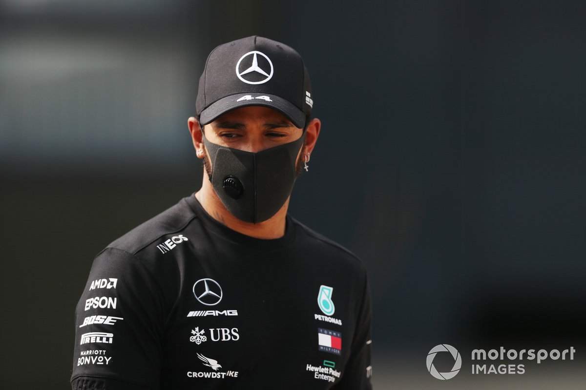 Lewis Hamilton, Mercedes AMG F1, nel Parc Ferme