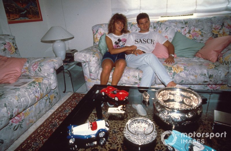 Nicola Larini with his wife