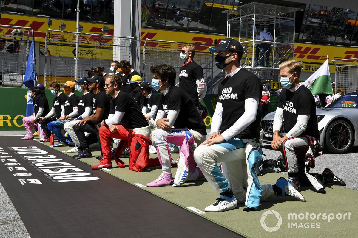 Drivers taking a knee
