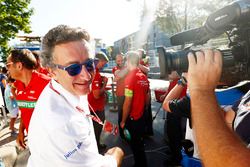 Alejandro Agag, Formula E CEO, celebrates with the Abt Audi team