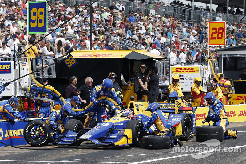 Alexander Rossi, Herta - Andretti Autosport Honda pit stop