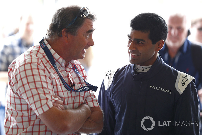 Nigel Mansell avec Karun Chandhok