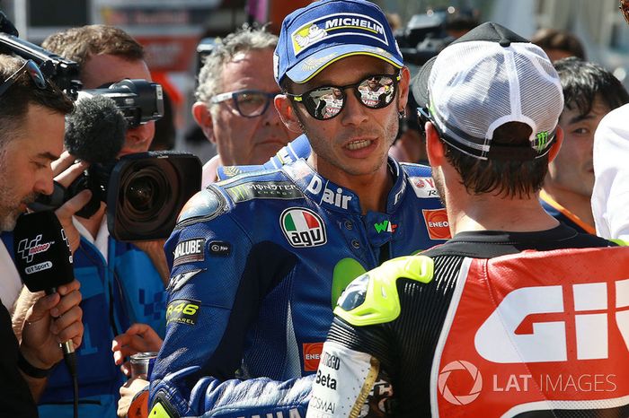 Segundo puesto Valentino Rossi, Yamaha Factory Racing, Cal Crutchlow, Team LCR Honda