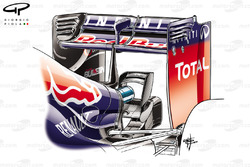 Red Bull RB10 monkey seat, montato sul cuneo inferiore usato di solito
