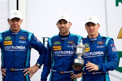 Podium: third place #90 VisitFlorida.com Racing Multimatic Riley LMP2: Marc Goossens, Renger van der Zande, René Rast