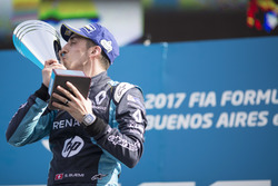 Podium : le vainqueur Sébastien Buemi, Renault e.Dams