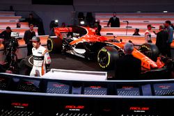 Fernando Alonso, McLaren, is interviewed by the media