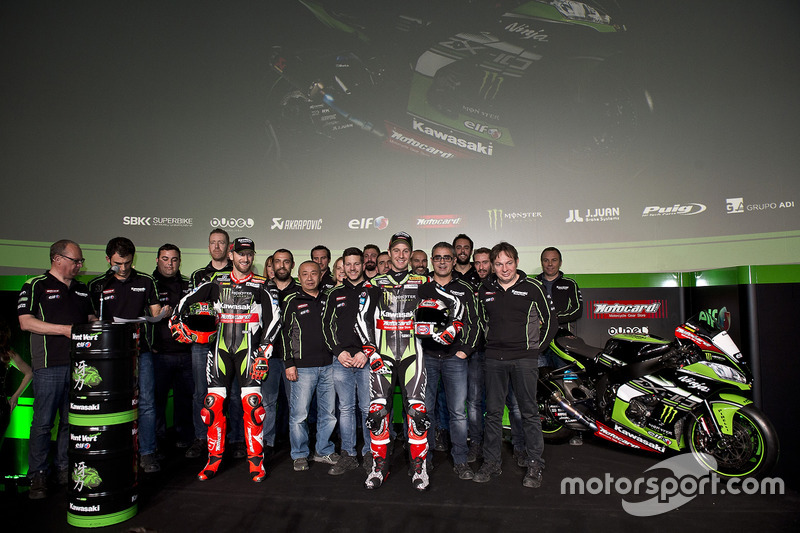 Tom Sykes, Jonathan Rea, Kawasaki Racing met het team