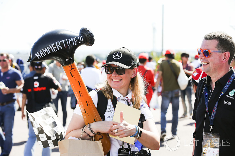 A fan of Lewis Hamilton, Mercedes AMG F1