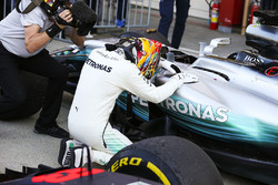 Race winner Lewis Hamilton, Mercedes AMG F1