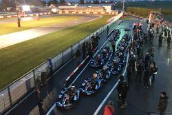 Drivers get ready for the benefit kart race