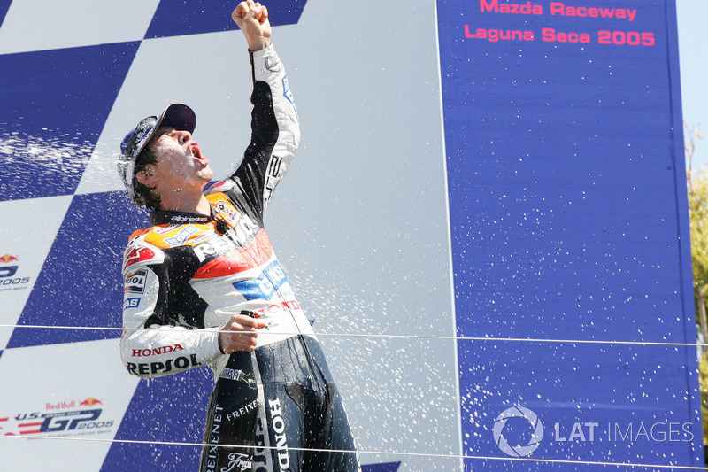 Nicky Hayden, Repsol Honda Team celebrate on the podium