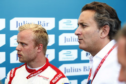 Felix Rosenqvist, Mahindra Racing, with Alejandro Agag, Formula E CEO