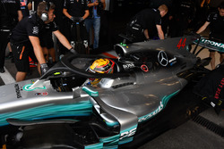 Lewis Hamilton, Mercedes-Benz F1 W08 avec le Halo