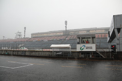 Rain in the pitlane
