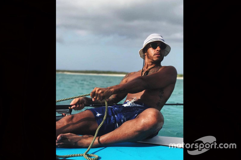 Lewis Hamilton, vacaciones