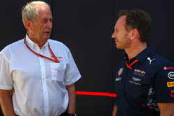 Dr Helmut Marko, Red Bull Motorsport Consultant and Christian Horner, Red Bull Racing Team Principal