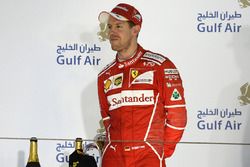 Podium: winner Sebastian Vettel, Ferrari