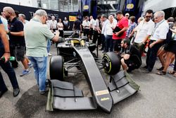 The new 2018 F2 car is unveiled in the paddock