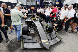The new 2018 F2 car is unveiled in the paddock
