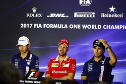 Press conference: Esteban Ocon, Force India, Sebastian Vettel, Ferrari, Sergio Perez, Force India