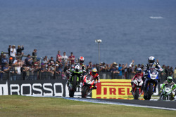 Jonathan Rea, Kawasaki Racing Team et Sylvain Guintoli, Pata Yamaha