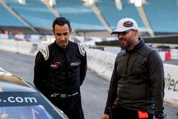 Helio Castroneves, Jerome Galpin, NASCAR Whelen Euroseries CEO