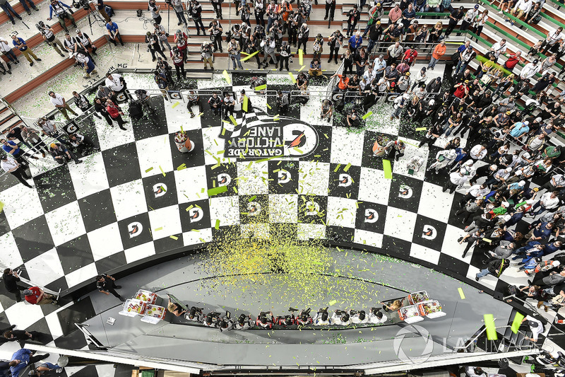 Tequila Patron North American Endurance Cup presentation, #66 Chip Ganassi Racing Ford GT, GTLM: Dirk Müller, Joey Hand, Sébastien Bourdais, #31 Action Express Racing Cadillac DPi, P: Eric Curran, Mike Conway, Stuart Middleton, Felipe Nasr, #86 Michael Sha