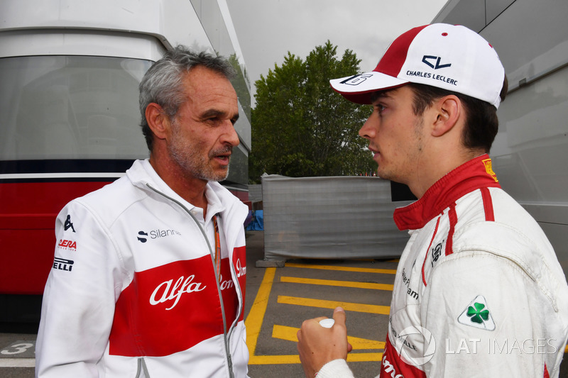 Charles Leclerc, Sauber festeggia il 10° posto con Beat Zehnder, Manager Sauber