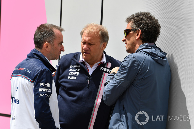 Paddy Lowe, azionista e Direttore Tecnico Williams, Robert Fearnley, Vice Team Principal Force India F1 Team ande Anthony Rawlinson, giornalista