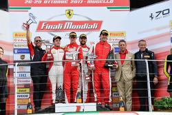 Podium European Challenge: Race winner #11 Formula Racing Ferrari 488: Nicklas Nielsen, second place