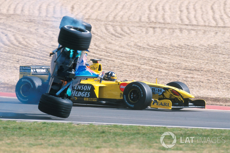 Pedro Diniz, Sauber Petronas C18, crash