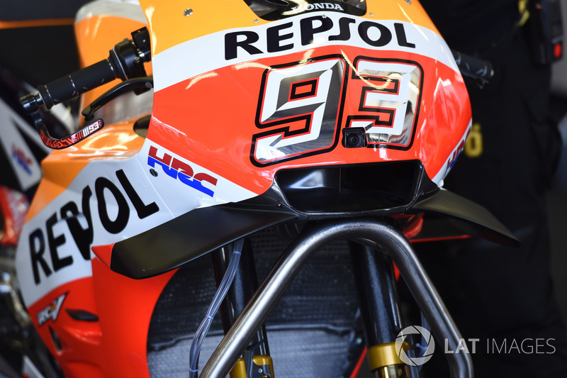 Detail fairing motor Marc Marquez, Repsol Honda Team