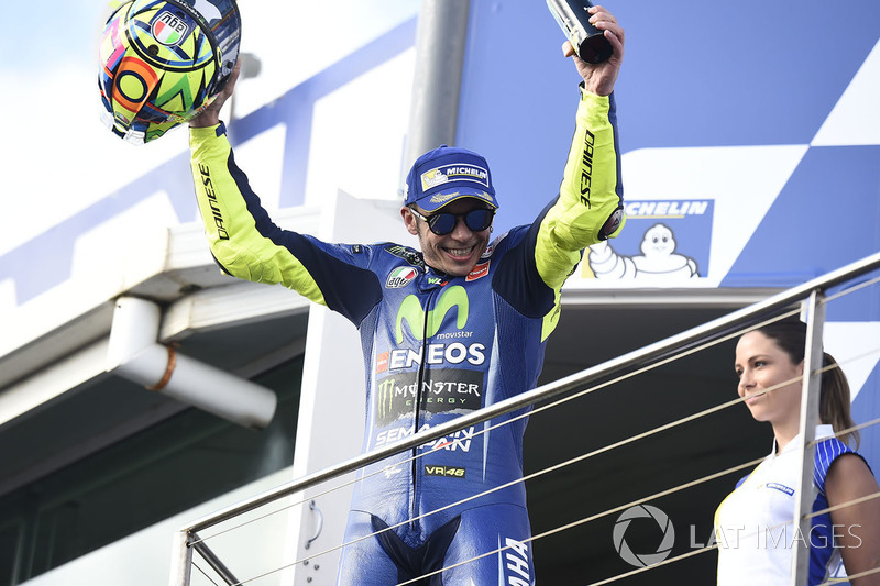 Podium: segundo, Valentino Rossi, Yamaha Factory Racing