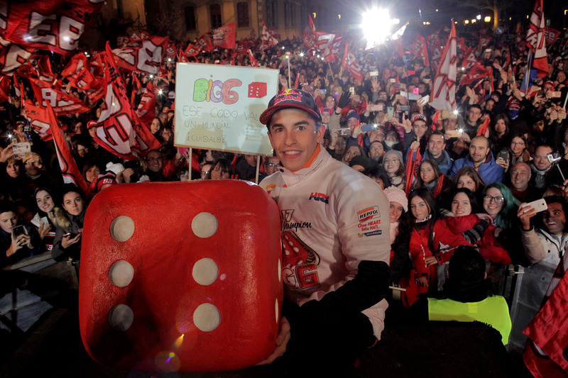 Celebración Marc Márquez en Cervera