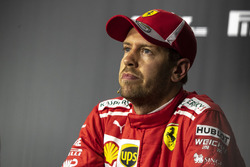 Sebastian Vettel, Ferrari, nella conferenza stampa