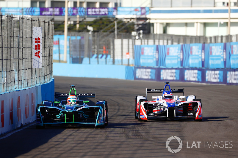 Mitch Evans, Jaguar Racing, Felix Rosenqvist, Mahindra Racing