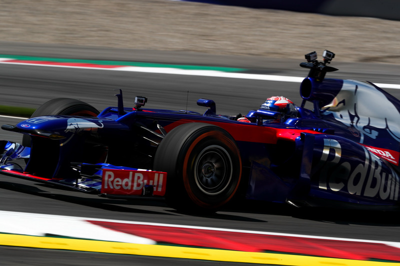 Marc Marquez, tests the Toro Rosso F1 car