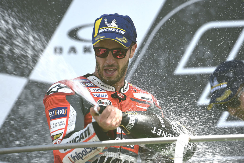 Podium: second place Andrea Dovizioso, Ducati Team