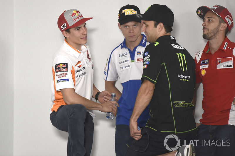 Marc Marquez, Repsol Honda Team, Tito Rabat, Avintia Racing, Andrea Dovizioso, Ducati Team, Johann Zarco, Monster Yamaha Tech 3