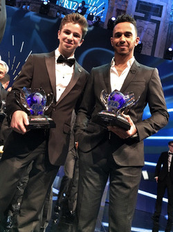 Bruno Carneiro e Lewis Hamilton