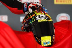 il casco di Karel Abraham, Milwaukee BMW