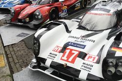 Porsche 919 Hybrid, RGR Sport by Morand Ligier JS P2, Ford GT on display in the streets of Paris