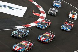 #51 AF Corse Ferrari 488 GTE: Gianmaria Bruni, James Calado, #77 Dempsey Proton Competition Porsche 911 RSR: Richard Lietz, Michael Christensen, #71 AF Corse Ferrari 488 GTE: Davide Rigon, Sam Bird