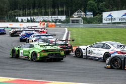 #19 GRT Grasser Racing Team, Lamborghini Huracan GT3: Michele Beretta, Andrea Piccini, Luca Stolz. BMW Team Italia, BMW M6 GT3: Max Koebolt, Giorgio Roda, Stefano Colombo, Martin Tomczyk