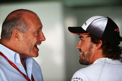 Ron Dennis, McLaren Executive Chairman with Fernando Alonso, McLaren