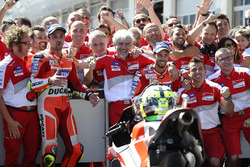 Race winner Andrea Iannone, Ducati Team, second place Andrea Dovizioso, Ducati Team
