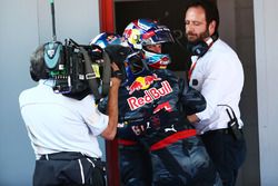 Race winner Max Verstappen, Red Bull Racing celebrates in parc ferme with team mate Daniel Ricciardo, Red Bull Racing